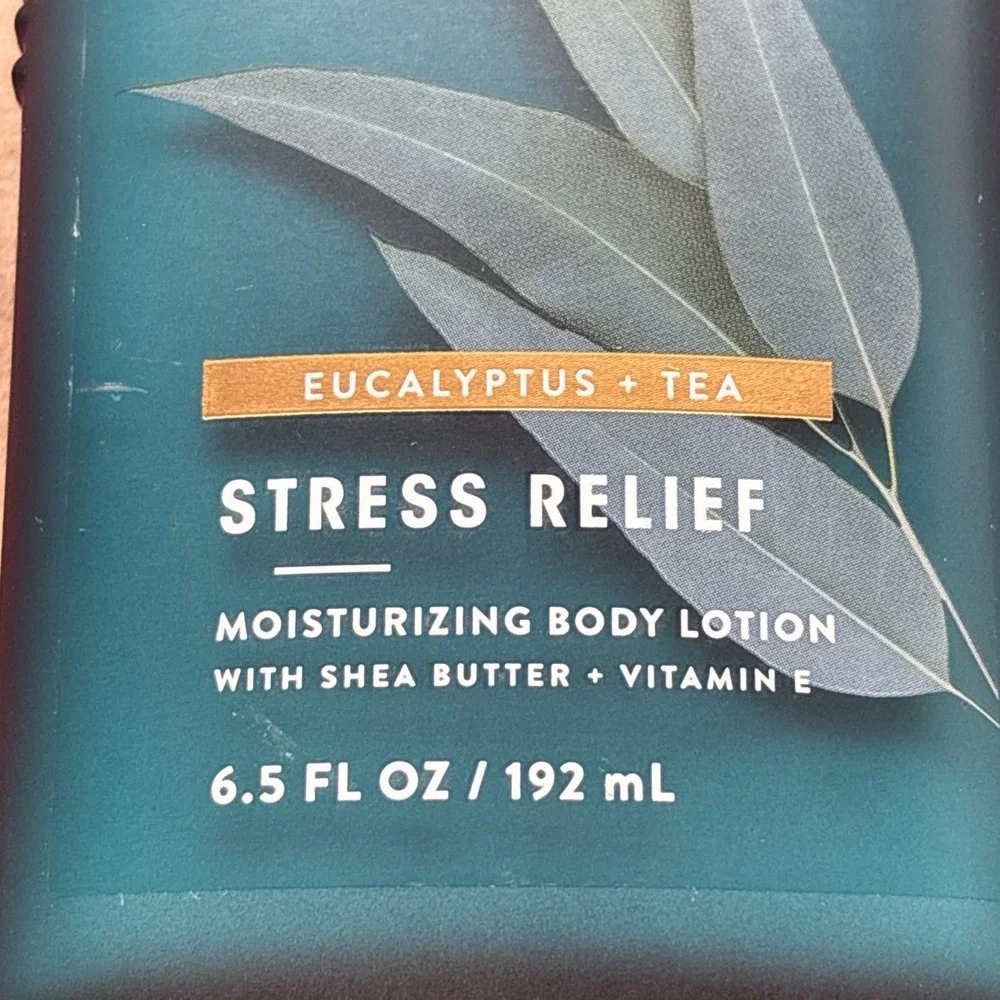 Bath & Body Works Stress Relief EUCALYPTUS & TEA Lotion Aromatherapy BBW RARE